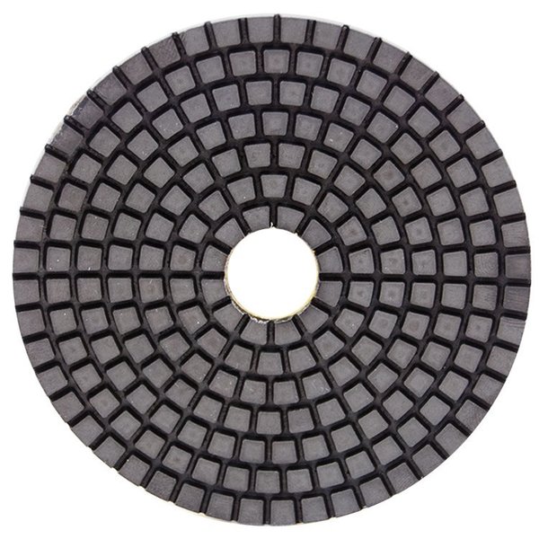 Lackmond Wet Polishing Pad, Resin Bonded Hook And Loop Backed, 4 Pad Diameter, 50 to 3000 Grit SET4